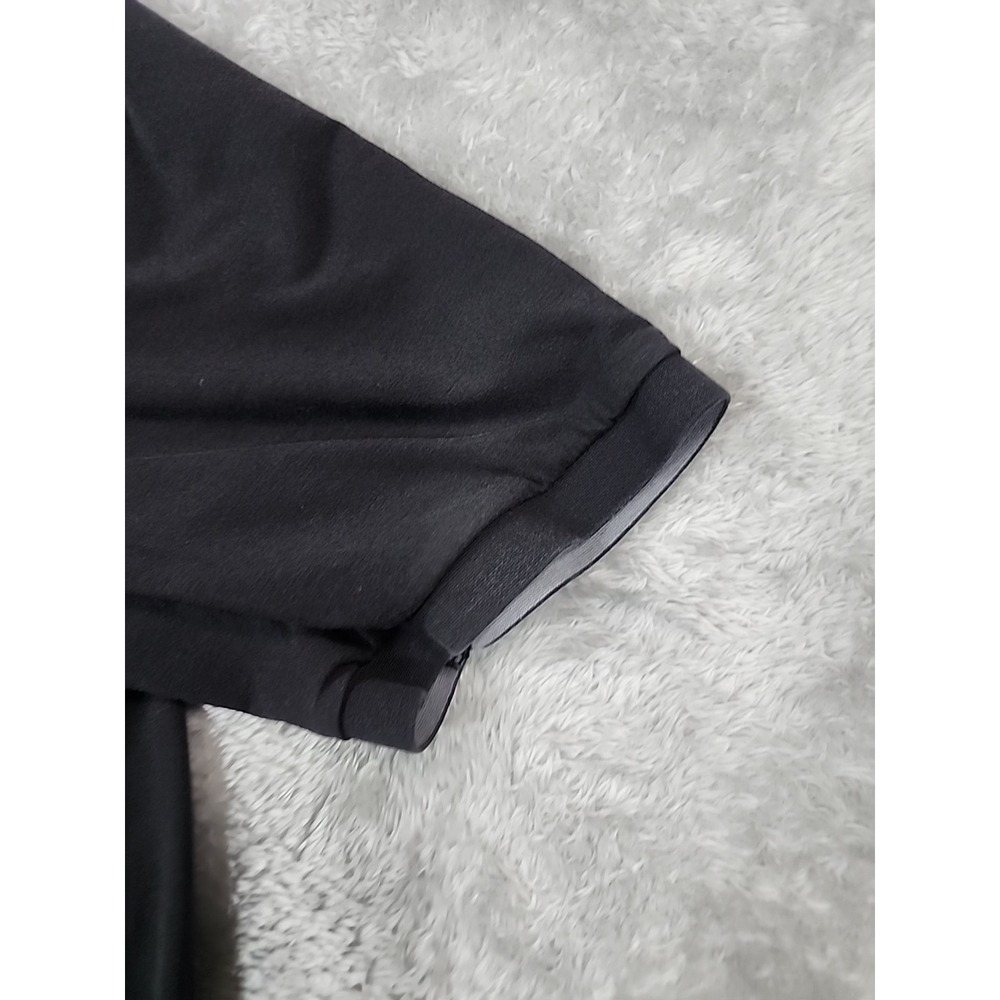 Butter Cloth Icy Cotton Polo Shirt Mens‎ Medium Black  Button Up Golf Preppy - Picture 5 of 11